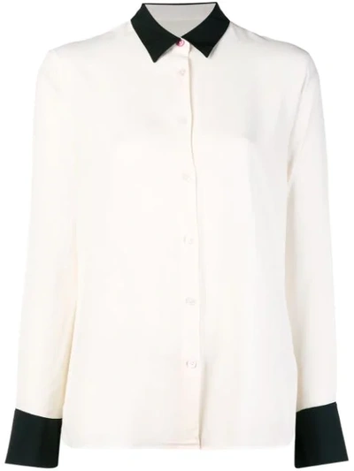 Shop Ps By Paul Smith Contrast Panel Shirt - White