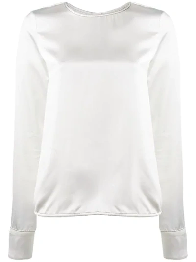 Shop Marni Crew Neck Blouse In White