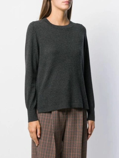 Shop Allude Cashmere Crew In Grey