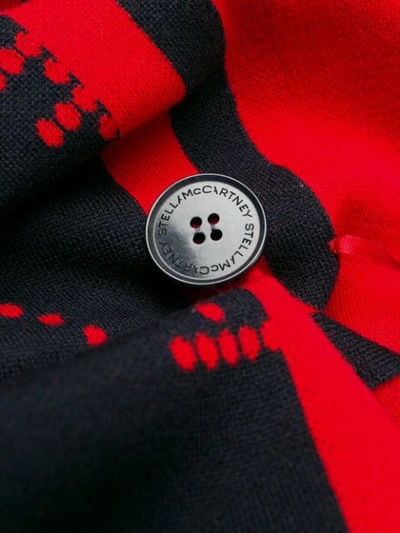 Shop Stella Mccartney Logo Print Midi Poncho In Red