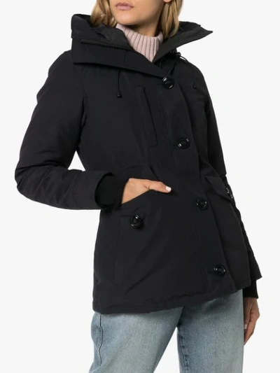 Shop Canada Goose Rideau Hooded Parka In Blue