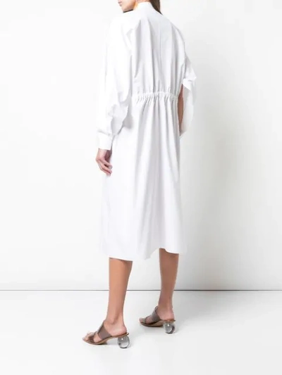 MAISON RABIH KAYROUZ POPLIN SHIRT DRESS - 白色