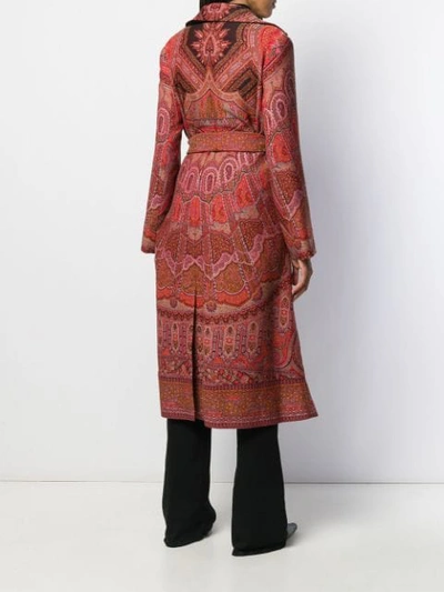 Shop Etro 'lindsey' Mantel In Red