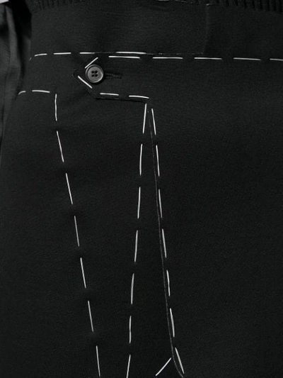 Shop Maison Margiela Contrast Stitch Maxi Skirt In Black