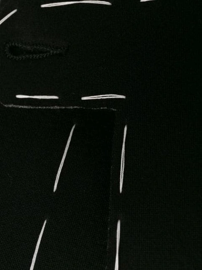 Shop Maison Margiela Contrast Stitch Maxi Skirt In Black