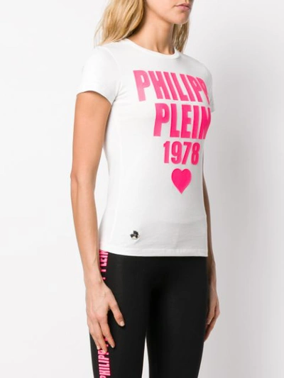 Shop Philipp Plein Logo Slim In White