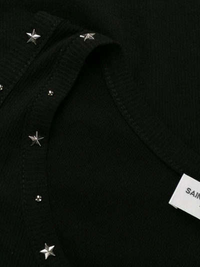 SAINT LAURENT STUDDED TANK TOP - 黑色