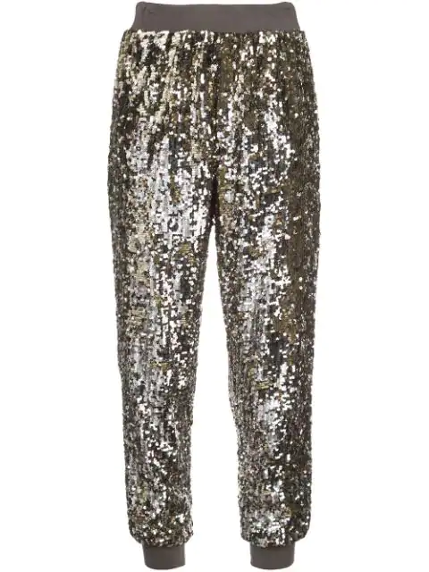 alice and olivia sequin joggers