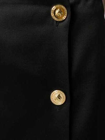 Shop Versace Medusa Buttons Straight Skirts In Black