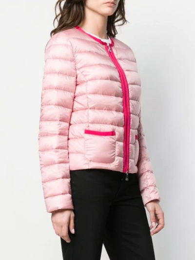 Shop Moncler Padded Shell Jacket In Pink