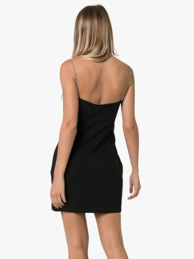 Shop Area Embellished Strap Mini Dress In Black