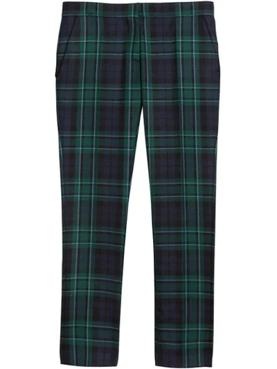 Shop Burberry Tartan Tailored Trousers