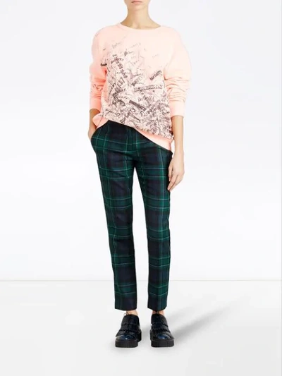 Shop Burberry Tartan Tailored Trousers