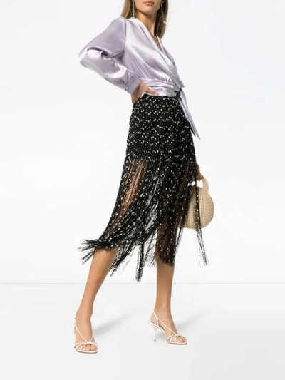 JACQUEMUS POLKA DOT TASSEL EMBELLISHED MINI SKIRT - 黑色