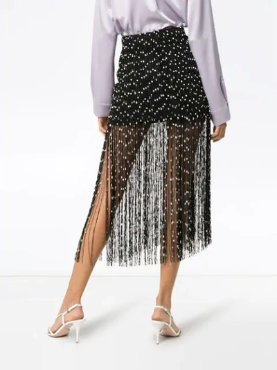 JACQUEMUS POLKA DOT TASSEL EMBELLISHED MINI SKIRT - 黑色