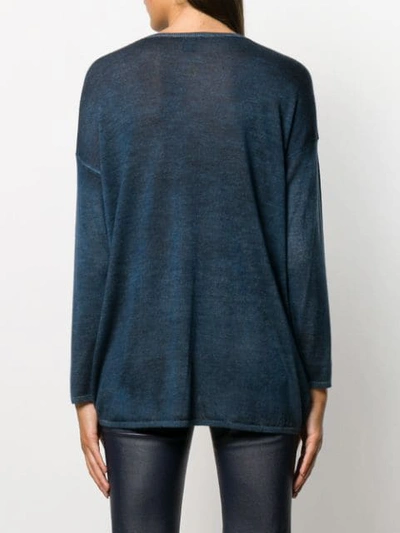 Shop Avant Toi Lightweight Jumper In Blue