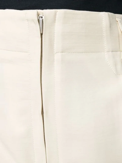 Shop Jil Sander High Rise Wide-leg Trousers In White