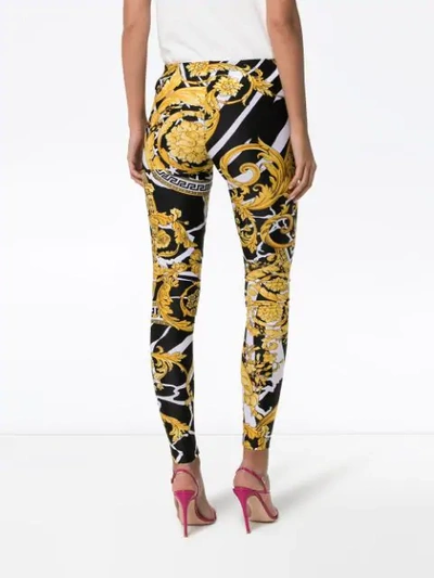 VERSACE BAROQUE PRINT SKINNY TROUSERS - 多色