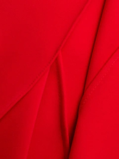 A.W.A.K.E. MODE PLEATED WRAP DRESS - 红色