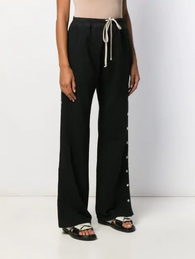 Shop Rick Owens Drkshdw Flared Track Trousers In Black