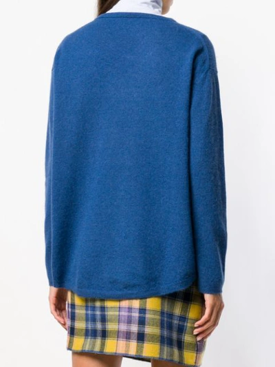 Shop Aspesi V Neck Jumper In Blue