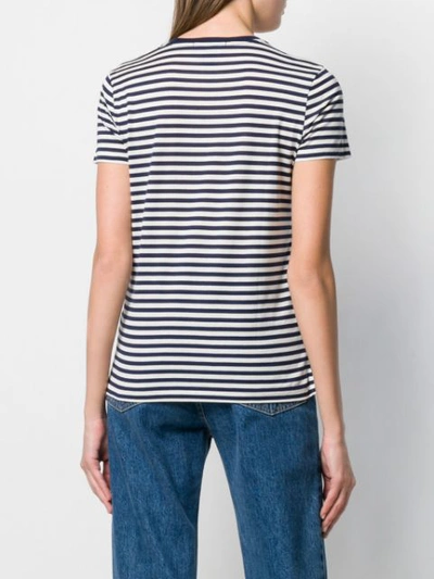 Shop Ralph Lauren Sailor Striped T-shirt In Blue