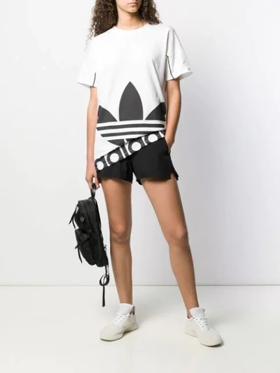 Shop Adidas Originals Logo Printed T-shirt In White