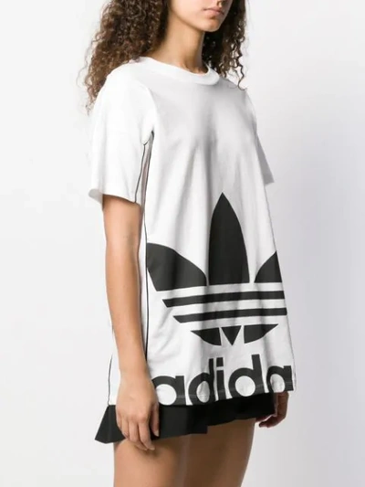 Shop Adidas Originals Logo Printed T-shirt In White