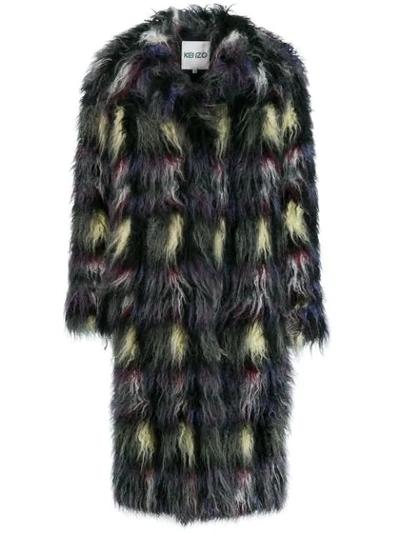 Shop Kenzo Fuzzy Faux Fur Coat In 37 Biscuit