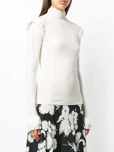 Shop Polo Ralph Lauren Merino Turtleneck Sweater In White