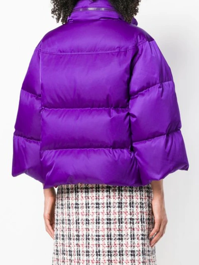Shop Gucci Crystal-embellished Puffer Jacket - Purple