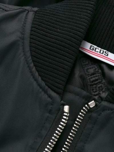 Shop Gcds Oversized Bomber Jacket In Black