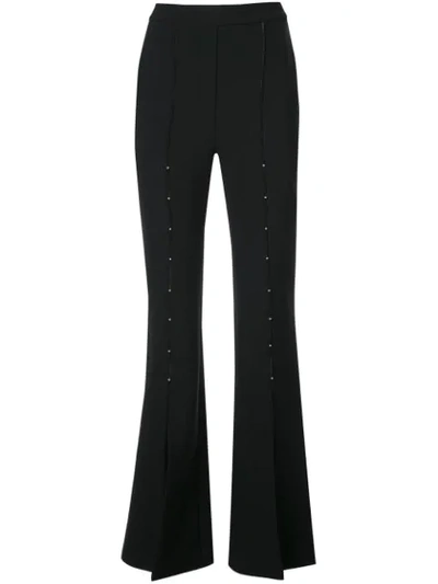 Shop Ellery High Waisted Flared Trousers In Black