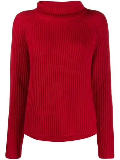 Shop Sminfinity Roll Neck Jumper In Red