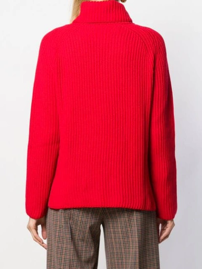 Shop Sminfinity Roll Neck Jumper In Red