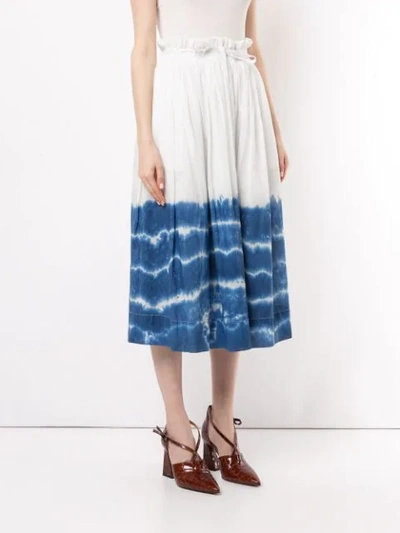 Shop Karen Walker Horizon Tie Dye Skirt In Blue