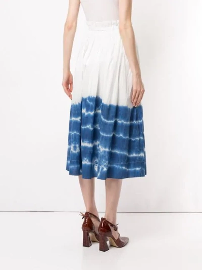 Shop Karen Walker Horizon Tie Dye Skirt In Blue