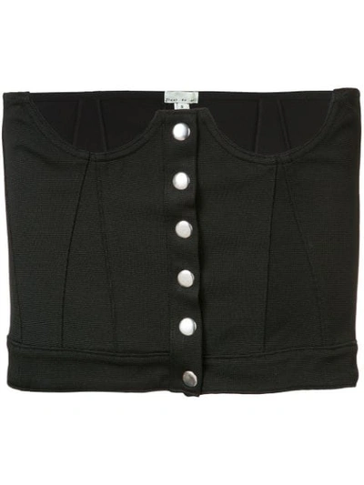 Shop Fleur Du Mal Snap Corset In Black