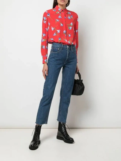 Shop Rag & Bone Flower Print Shirt In Red