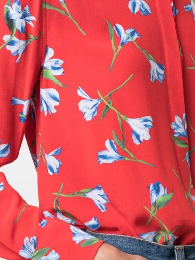 Shop Rag & Bone Flower Print Shirt In Red