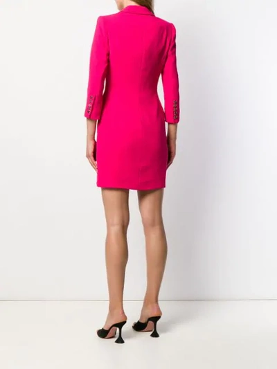 Shop Elisabetta Franchi Blazer Dress In Pink