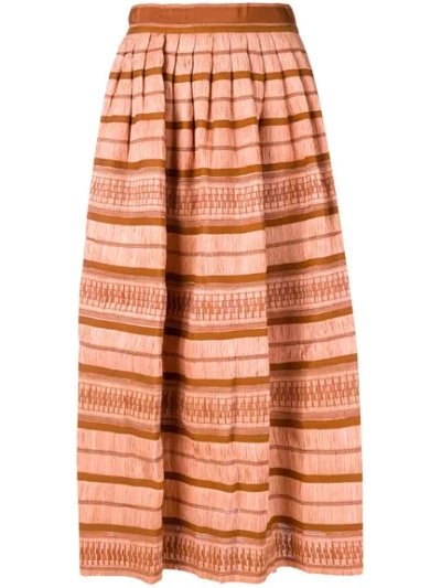 Shop Ulla Johnson Panelled Maxi Skirt In Pink
