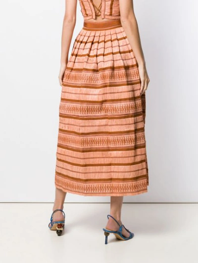 Shop Ulla Johnson Panelled Maxi Skirt In Pink