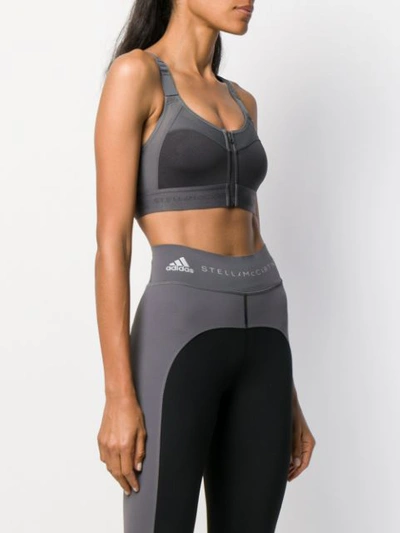 Shop Adidas By Stella Mccartney Post-mastectomy Sports Bra In Grey