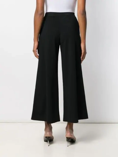 Shop Stella Mccartney Decorative Buttons Flared Trousers In Black