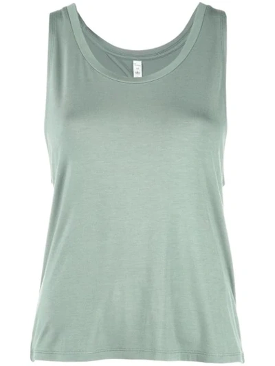 Shop Alo Yoga Central Tank In Green