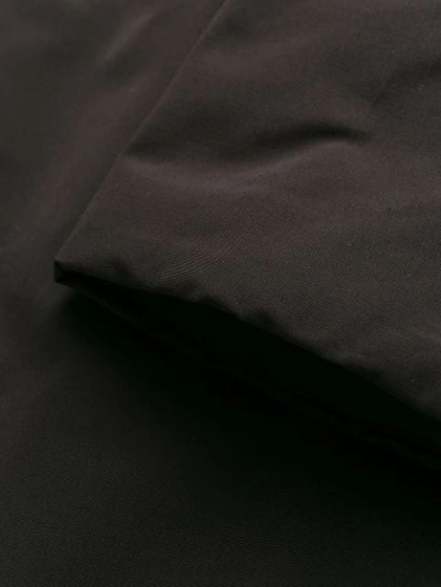 Shop Aspesi Padded Hooded Midi Coat In Black