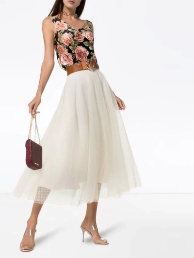 Shop Zimmermann Layered Ballet Midi Skirt In White