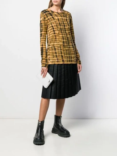 Shop Mm6 Maison Margiela Padded Pleated Skirt In Black