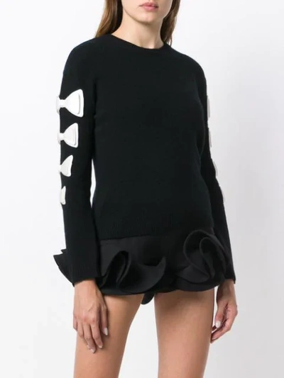 Shop Valentino Maglia Crew Neck Sweater In Black